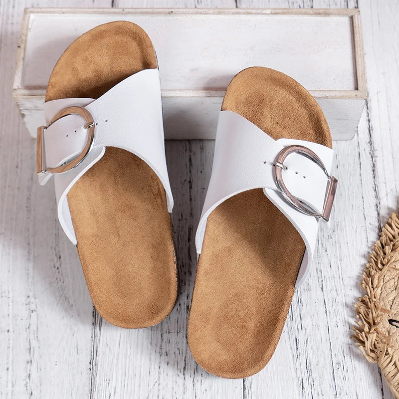 Daybreak Adjustable Buckle Slide Sandals