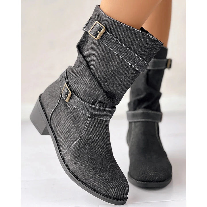 Dekota Denim Slouch Ankle Boots