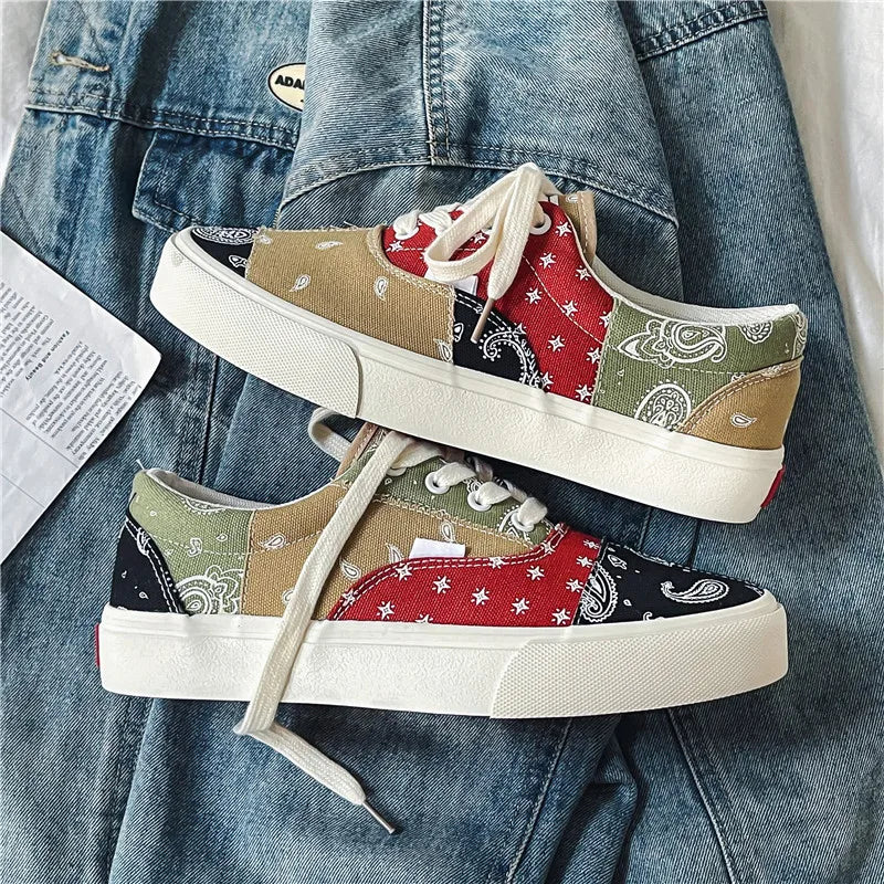 Paisley Patchwork Low Tops