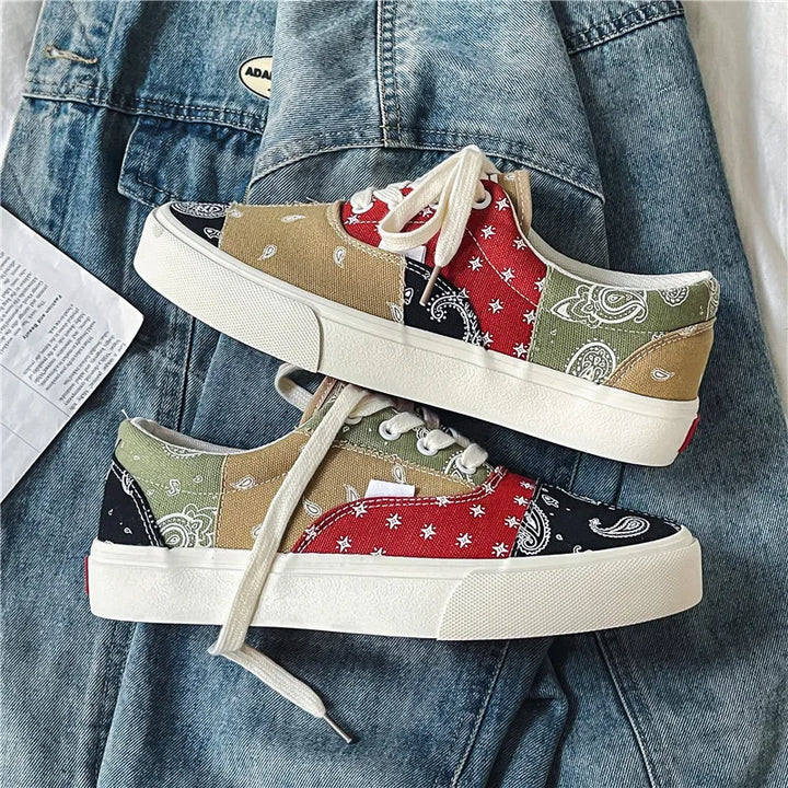 Paisley Patchwork Low Tops