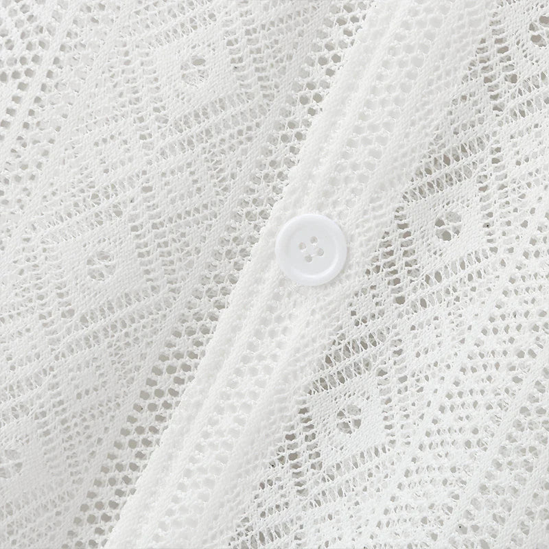 90s Summer Nights Mesh Button Down