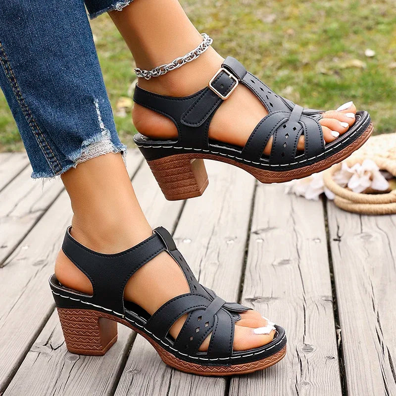 Adelise Braided Wedge Sandals