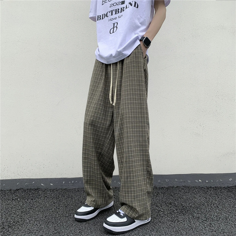 Monaco Plaid Cotton Pants