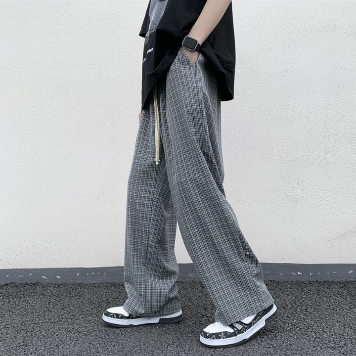 Monaco Plaid Cotton Pants