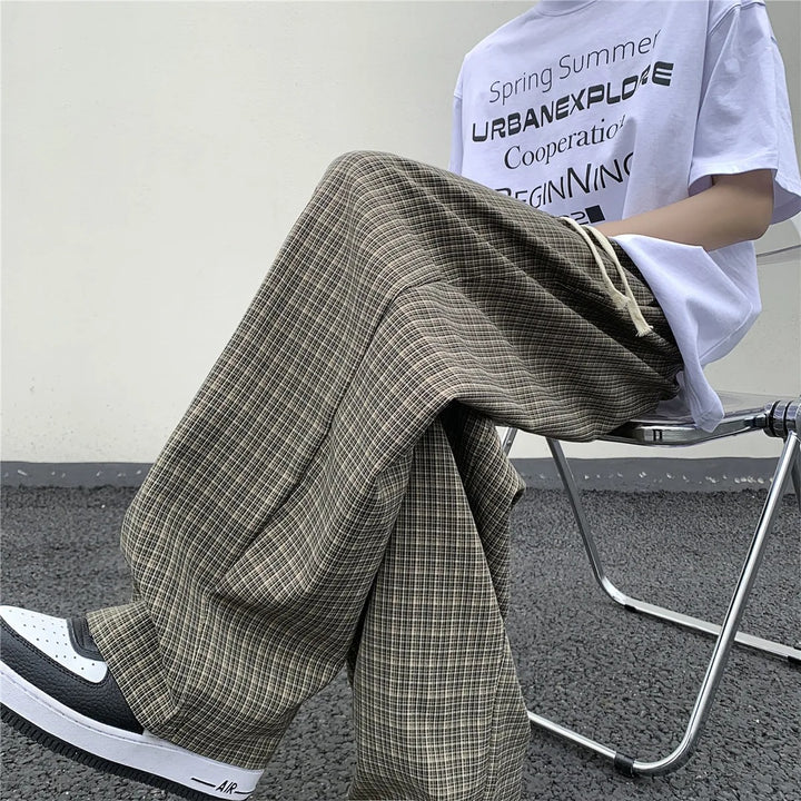 Monaco Plaid Cotton Pants